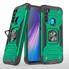 For Xiaomi Redmi Note 8 Magnetic Armor Shockproof TPU + PC Case with Metal Ring Holder(Dark Green) - 1