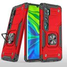 For Xiaomi Mi CC9 Pro Magnetic Armor Shockproof TPU + PC Case with Metal Ring Holder(Red) - 1