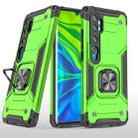 For Xiaomi Mi CC9 Pro Magnetic Armor Shockproof TPU + PC Case with Metal Ring Holder(Green) - 1