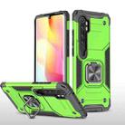 For Xiaomi Note 10 Lite Magnetic Armor Shockproof TPU + PC Case with Metal Ring Holder(Green) - 1