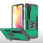 For Xiaomi Note 10 Lite Magnetic Armor Shockproof TPU + PC Case with Metal Ring Holder(Dark Green) - 1