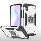 For Xiaomi Redmi 9A Magnetic Armor Shockproof TPU + PC Case with Metal Ring Holder(Silver) - 1
