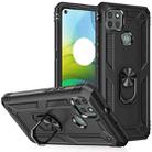 For Motorola Moto G9 Power Shockproof TPU + PC Protective Case with 360 Degree Rotating Holder(Black) - 1