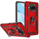 For Xiaomi Mi 10T Lite 5G Shockproof TPU + PC Protective Case with 360 Degree Rotating Holder(Red) - 1