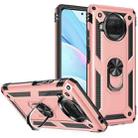 For Xiaomi Mi 10T Lite 5G Shockproof TPU + PC Protective Case with 360 Degree Rotating Holder(Rose Gold) - 1