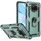 For Xiaomi Mi 10T Lite 5G Shockproof TPU + PC Protective Case with 360 Degree Rotating Holder(Dark Green) - 1