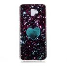 For Galaxy J6+ Coloured Drawing Pattern IMD Workmanship Soft TPU Protective Case(Green Love) - 1