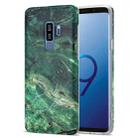 For Samsung Galaxy S9+ TPU Glossy Marble Pattern IMD Protective Case(Emerald Green) - 1