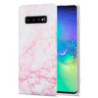 For Samsung Galaxy S10+ TPU Glossy Marble Pattern IMD Protective Case(Light Pink) - 1