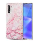 For Samsung Galaxy Note10 TPU Glossy Marble Pattern IMD Protective Case(Light Pink) - 1
