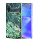 For Samsung Galaxy Note10+ TPU Glossy Marble Pattern IMD Protective Case(Emerald Green) - 1