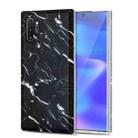 For Samsung Galaxy Note10+ TPU Glossy Marble Pattern IMD Protective Case(Black) - 1
