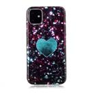 For iPhone 11 Coloured Drawing Pattern IMD Workmanship Soft TPU Protective Case(Green Love) - 1