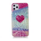 For iPhone 11 Pro Max Coloured Drawing Pattern IMD Workmanship Soft TPU Protective Case(Red Heart) - 1