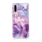 For Huawei P30 Coloured Drawing Pattern IMD Workmanship Soft TPU Protective Case(Purple Star) - 1