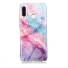 For Huawei P30 Lite Coloured Drawing Pattern IMD Workmanship Soft TPU Protective Case(Pink Sky) - 1