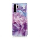 For Huawei P30 Pro Coloured Drawing Pattern IMD Workmanship Soft TPU Protective Case(Purple Star) - 1