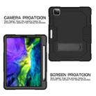 For iPad Pro 12.9 inch (2018/2020) Contrast Color Robot Shockproof Silicone + PC Protective Tablet Case with Holder(Black) - 3