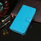 For OPPO A15s idewei Crazy Horse Texture Horizontal Flip Leather Case with Holder & Card Slots & Wallet(Sky Blue) - 1