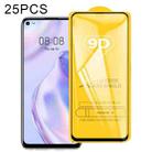 For Huawei P40 Lite 5G 25 PCS 9D Full Glue Full Screen Tempered Glass Film - 1