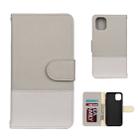 For iPhone 11 Pro Splicing Color Horizontal Flip Leather Case with Holder & Photo Frame & Card Slots & Wallet(Grey) - 1