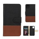 For iPhone 11 Splicing Color Horizontal Flip Leather Case with Holder & Photo Frame & Card Slots & Wallet(Black) - 1