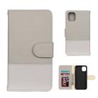 For iPhone 11 Splicing Color Horizontal Flip Leather Case with Holder & Photo Frame & Card Slots & Wallet(Grey) - 1