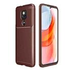 For Motorola Moto G Play (2021) Carbon Fiber Texture Shockproof TPU Case(Brown) - 1