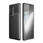 For vivo X60 Pro Carbon Fiber Texture Shockproof TPU Case(Black) - 1