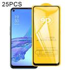 For OPPO A53 2020 25 PCS 9D Full Glue Full Screen Tempered Glass Film - 1