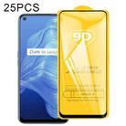 For OPPO Realme V5 5G 25 PCS 9D Full Glue Full Screen Tempered Glass Film - 1