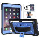 Contrast Color Silicone + PC Combination Case with Holder For iPad mini 3(Black + Blue) - 1