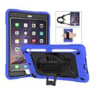 Contrast Color Silicone + PC Combination Case with Holder For iPad mini 3(Dark Blue + Black) - 1