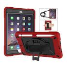 Contrast Color Silicone + PC Combination Case with Holder For iPad mini 3(Red + Black) - 1