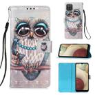 For Samsung Galaxy A12 3D Painting Horizontal Flip Leather Case with Holder & Card Slot & Wallet & Lanyard(Cute Owl) - 1