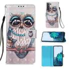 For Samsung Galaxy 21 5G 3D Painting Horizontal Flip Leather Case with Holder & Card Slot & Wallet & Lanyard(Cute Owl) - 1