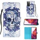 For Samsung Galaxy 21 Ultra 5G 3D Painting Horizontal Flip Leather Case with Holder & Card Slot & Wallet & Lanyard(Cloud Ghost Head) - 1