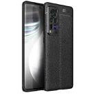 For Vivo X60 Pro Litchi Texture TPU Shockproof Case(Black) - 1