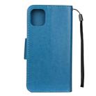 For iPhone 11 Butterfly Flower Pattern Horizontal Flip Leather Case with Holder & Card Slots & Wallet(Blue) - 3