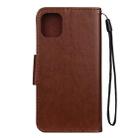 For iPhone 11 Butterfly Flower Pattern Horizontal Flip Leather Case with Holder & Card Slots & Wallet(Brown) - 3