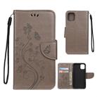 For iPhone 11 Pro Max Butterfly Flower Pattern Horizontal Flip Leather Case with Holder & Card Slots & Wallet(Grey) - 1