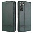 For Samsung Galaxy S21 5G AZNS Magnetic Calf Texture Horizontal Flip Leather Case with Card Slots & Holder & Wallet(Drak Green) - 1