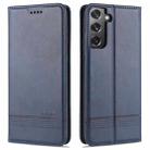 For Samsung Galaxy S21 5G AZNS Magnetic Calf Texture Horizontal Flip Leather Case with Card Slots & Holder & Wallet(Dark Blue) - 1