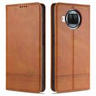 For Xiaomi Mi 10T Lite 5G AZNS Magnetic Calf Texture Horizontal Flip Leather Case with Card Slots & Holder & Wallet(Light Brown) - 1