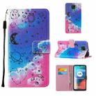 For Motorola Moto E7 Cross Texture Painting Pattern Horizontal Flip Leather Case with Holder & Card Slots & Wallet & Lanyard(Love Universe) - 1