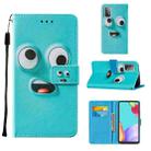 For Samsung Galaxy A52 5G / 4G Cross Texture Painting Pattern Horizontal Flip Leather Case with Holder & Card Slots & Wallet & Lanyard(Big-eye Monster) - 1