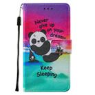 For Xiaomi Poco M3 Cross Texture Painting Pattern Horizontal Flip Leather Case with Holder & Card Slots & Wallet & Lanyard(Sleeping Panda) - 2