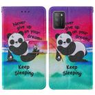 For Xiaomi Poco M3 Cross Texture Painting Pattern Horizontal Flip Leather Case with Holder & Card Slots & Wallet & Lanyard(Sleeping Panda) - 3