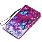 For Xiaomi Poco M3 Cross Texture Painting Pattern Horizontal Flip Leather Case with Holder & Card Slots & Wallet & Lanyard(Purple Butterfly) - 5