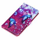 For Xiaomi Poco M3 Cross Texture Painting Pattern Horizontal Flip Leather Case with Holder & Card Slots & Wallet & Lanyard(Purple Butterfly) - 6